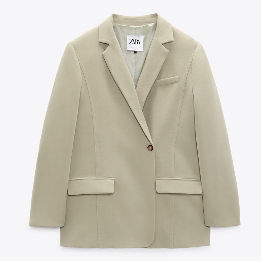 ZARA MENSWEAR STYLED DOUBLE BREASTED BLAZER